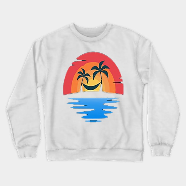 beach hello summer Crewneck Sweatshirt by shimaaalaa